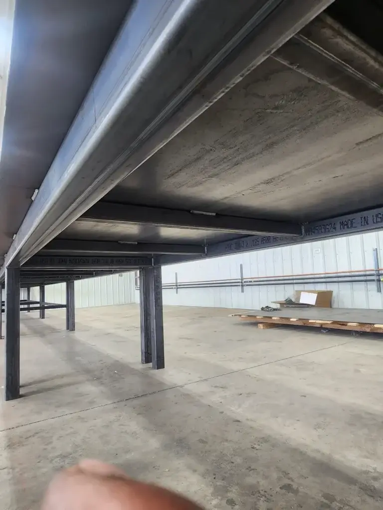 Long structural steel beam fabricated for a commercial welding project
