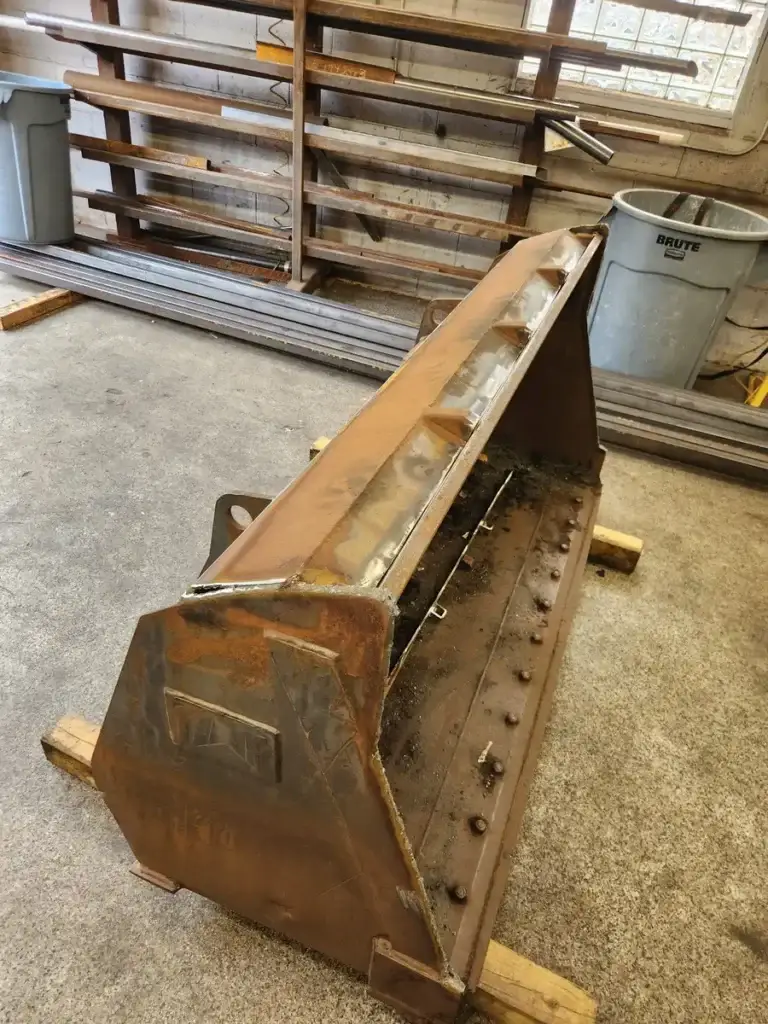 Large welded steel hopper fabrication