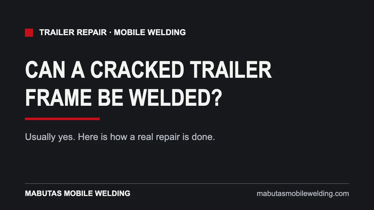 Can a cracked trailer frame be welded: repair guide