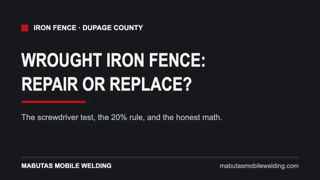 Wrought iron fence repair vs replacement decision guide