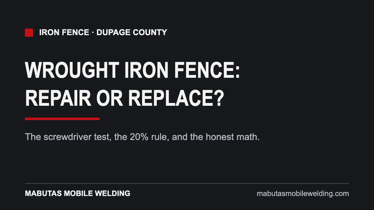 Wrought iron fence repair vs replacement decision guide