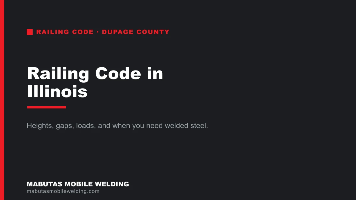 stair and deck railing height code Illinois guide from Mabutas Mobile Welding