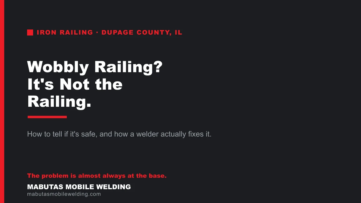 loose exterior iron railing repair diagnosis guide from Mabutas Mobile Welding
